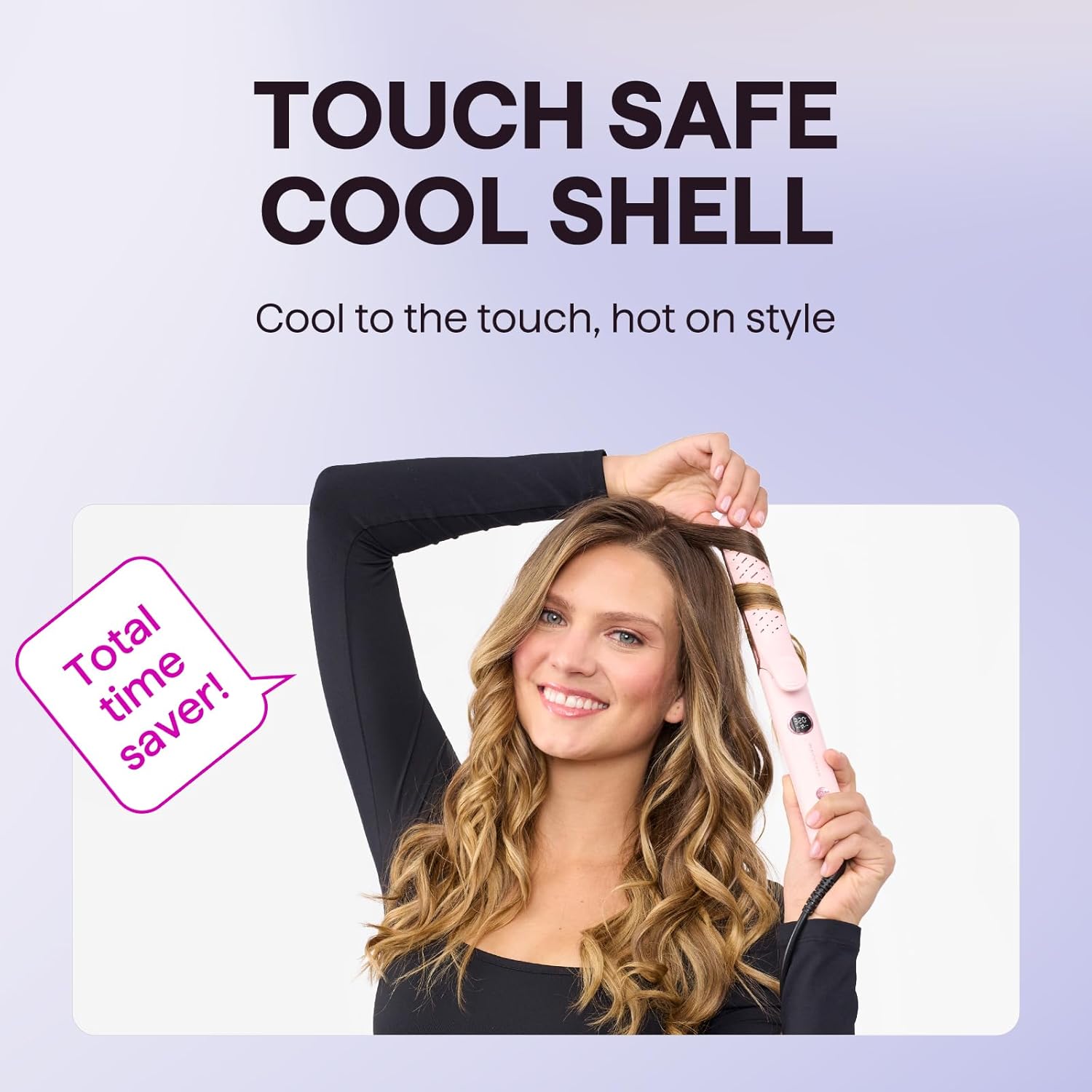 Wavytalk Airflow Styler Whirlwind Curl, Hair Straightener and Curler 2 in 1, Upgraded Curling Iron & Flat Iron Achieve One Pass Curl, Less Damage to Hair - Image 5
