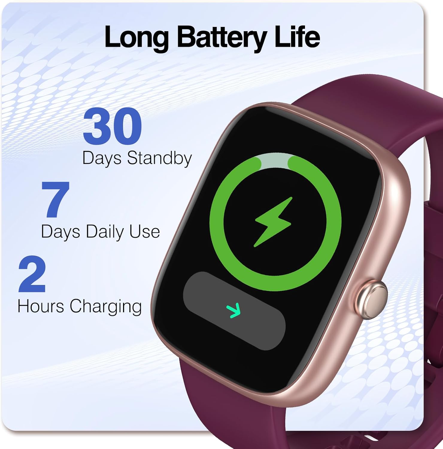 DAVIKO Smart Watch Senior Friendly Large Font No App/Phone Required Fitness Tracker, Waterproof Pedometer Watch with Step Counter Calories/Sleep Tracker for Walking Running for Men Women - Image 7