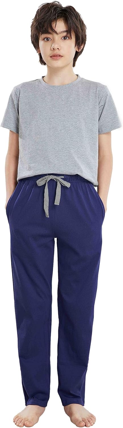 HiddenValor Boys Knit Cotton Pajama Lounge Pants with Pockets - Image 2