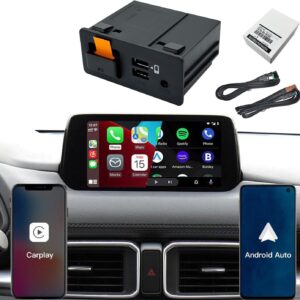 ​Mazda Apple CarPlay & Android Auto Retrofit Kit (2025 Upgrade) – OEM TK78-66-9U0C Hub for MZD Connect – Compatible with Mazda 2/3/6/CX-3/CX-5/CX-9/MX-5 (2015-2020 Models)​ (P2)