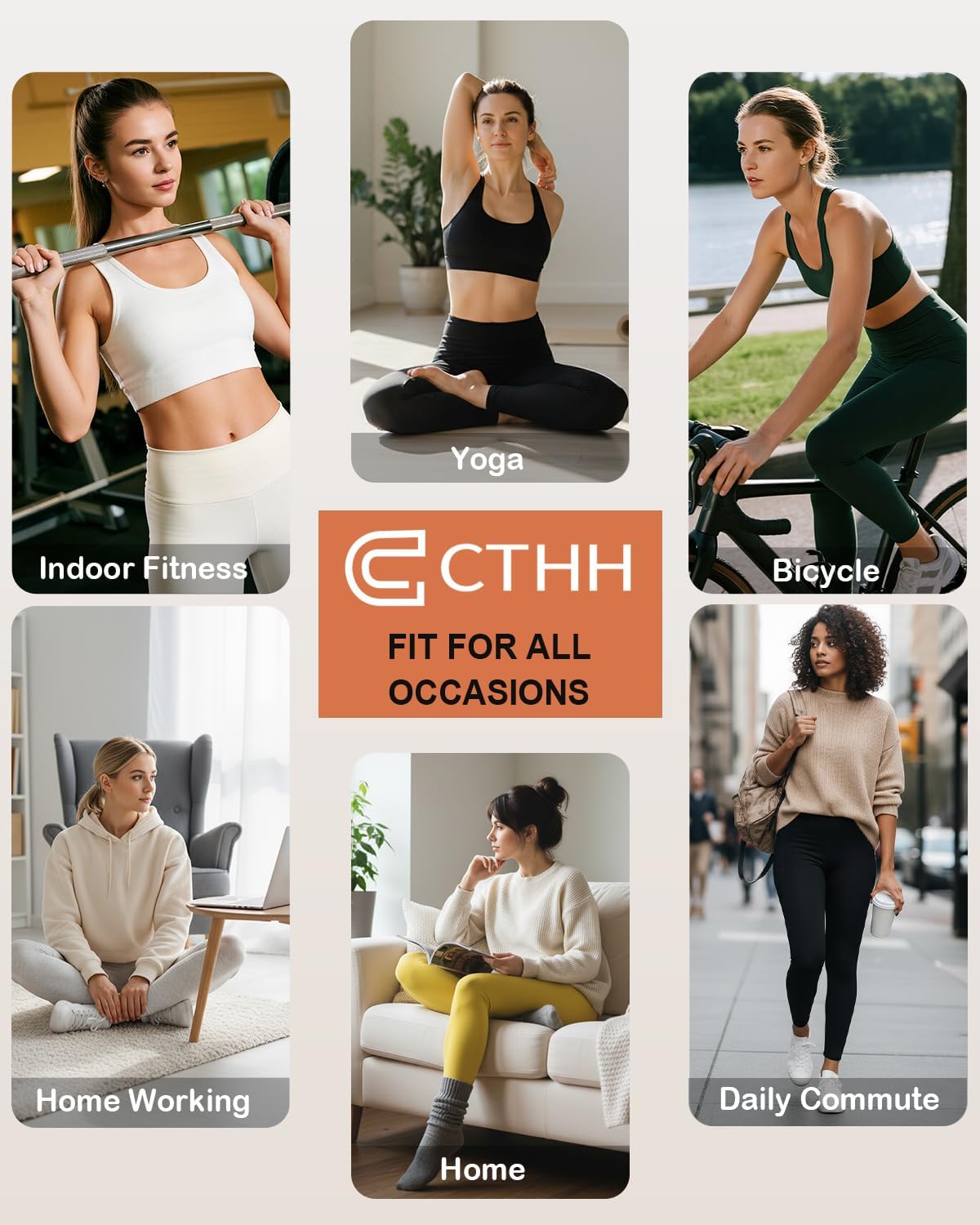 CTHH High Waisted Leggings for Women – Tummy Control Soft Workout Yoga Pants, Womens Black Leggings for Gym Running - Image 6