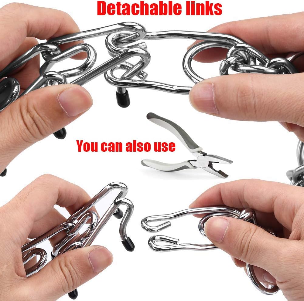 Prong Collars for Dogs, No Pull Dog Collar, Dog Training Collar for Large Medium Small Dogs, Stainless Steel Adjustable with Comfort Rubber Tips (Large, 4.0mm, 23.6-Inch) - Image 6