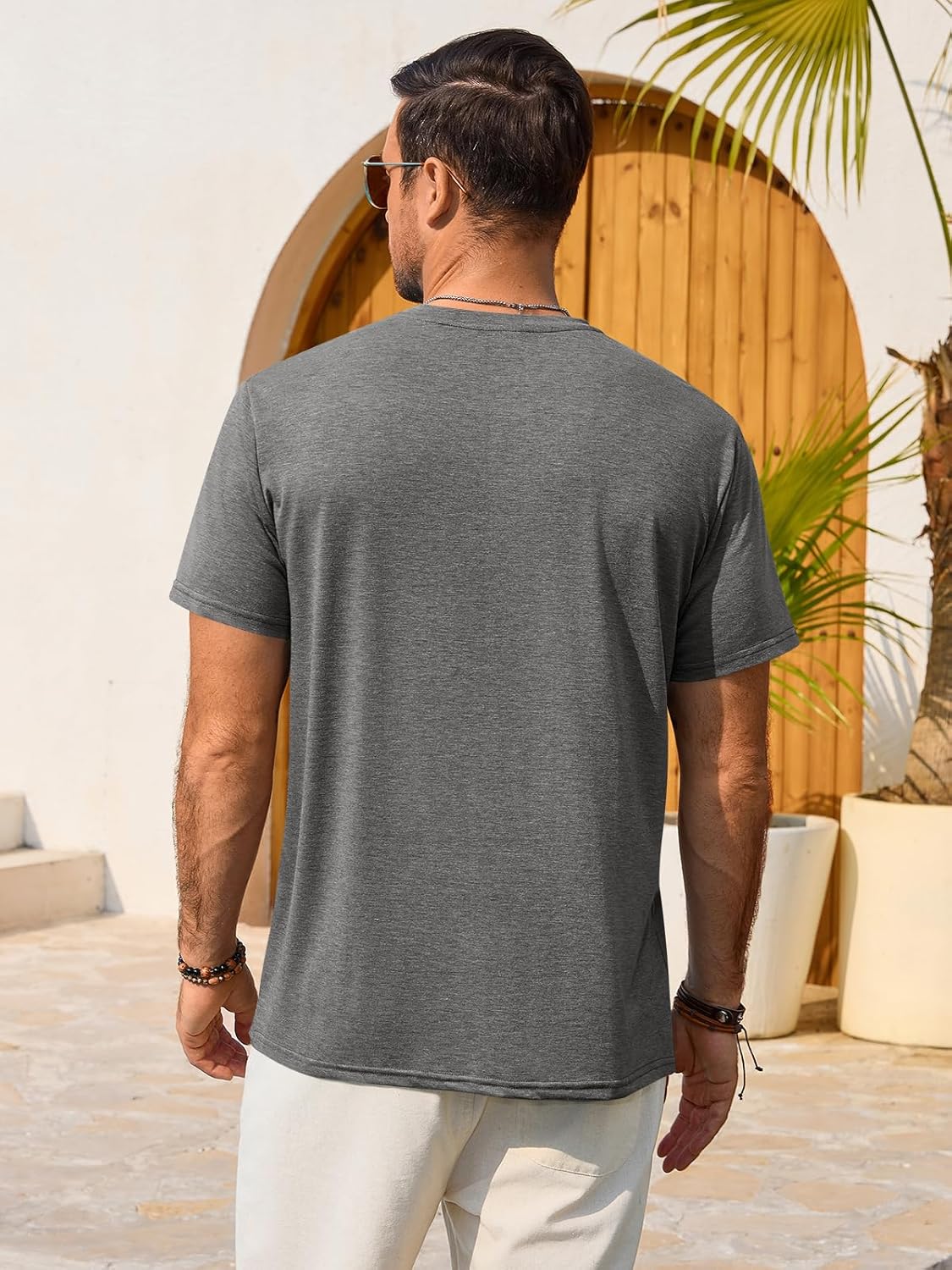 Runcati Mens Short Sleeve T-Shirts Casual Graphic Printed Tee Tops Crewneck Summer Beach Hawaiian Vintage Shirt - Image 3