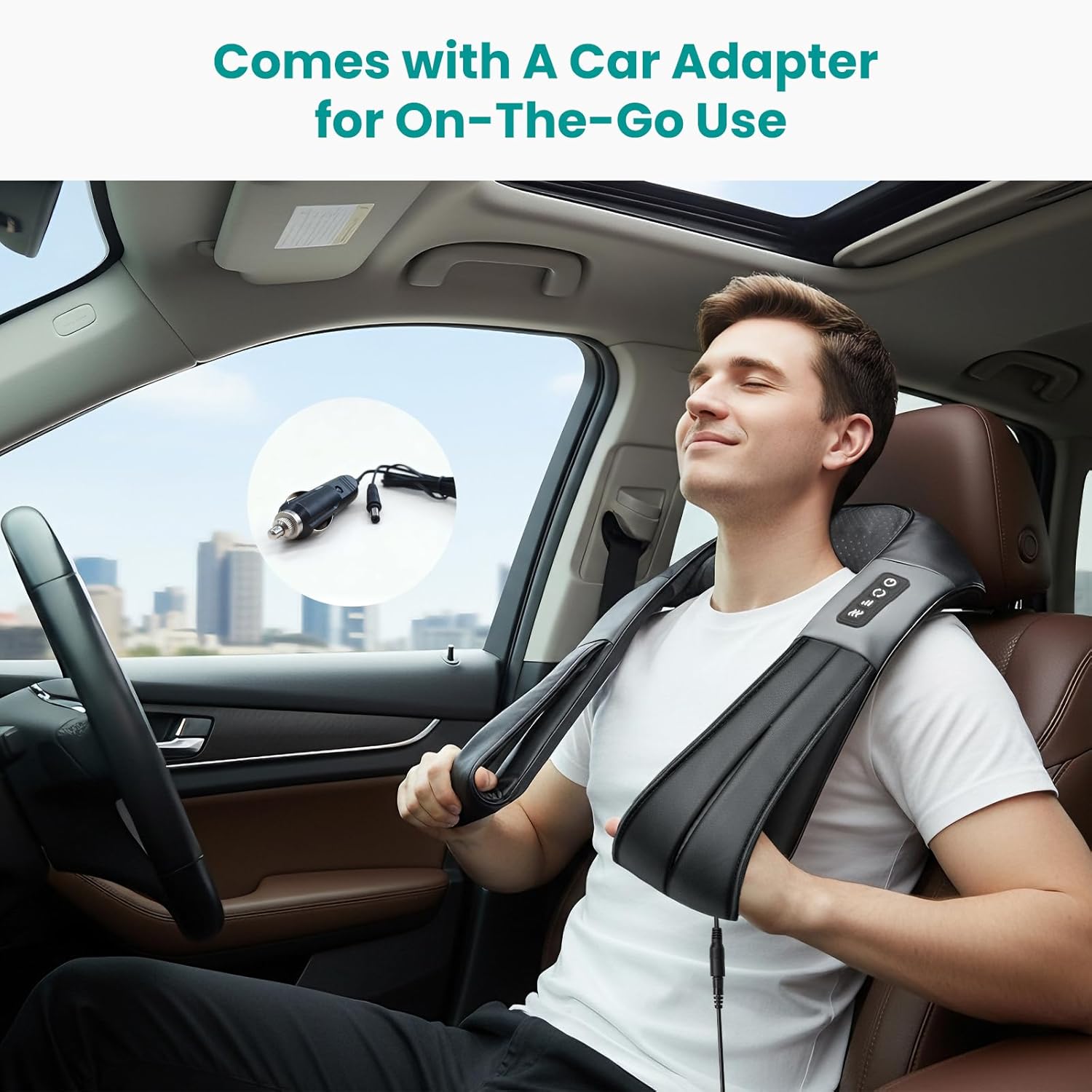 Nekteck Shiatsu Neck Massager with Heat for Pain Relief Deep Tissue, 2026 Upgraded 3D Back Shoulder Kneading Massage Pillow, Relaxation Gifts for Mom Dad Father's Day, Black(NOT Cordless) - Image 7