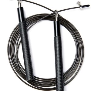 Speed Skipping Rope Adjustable Jumping Rope with Aluminium Alloy Handle and Ball Bearing Tangle-Free Exercise Rope for Home Exercise & Slim Body , Cross Fit Training, Fitness, Exercis Ideal for Aerobic Exercise
