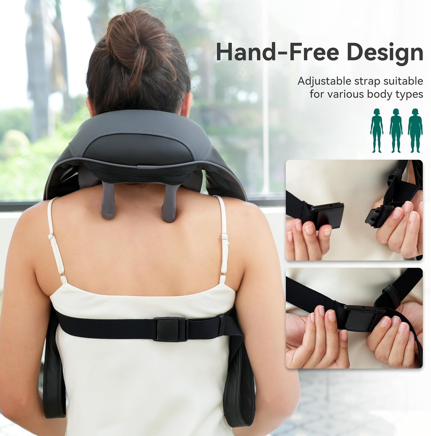 Snailax Cordless Neck Massager with Heat for Pain Relief Deep Tissue, 4D Kneading, Mothers Day Gifts, Rechargeable Shiatsu Back Neck Massager for Neck, Shoulders Back - Image 5