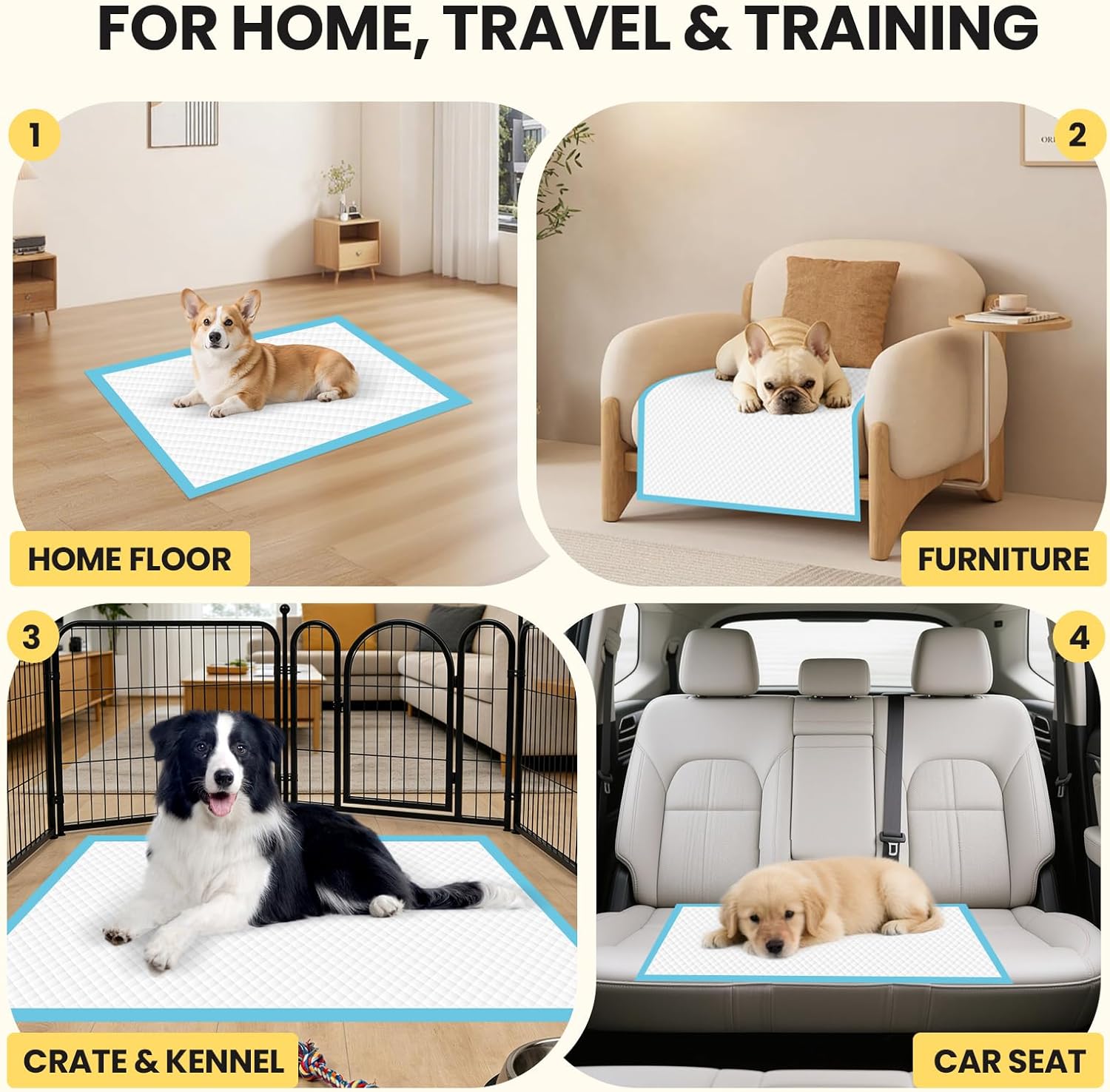 Extra Large Puppy Pads 50 Count | 30x26 Inch XL Potty Pads for Dogs | Super Absorbent Disposable Dog Pads Heavy Duty | Piddle Pads for Pet Training - Image 7