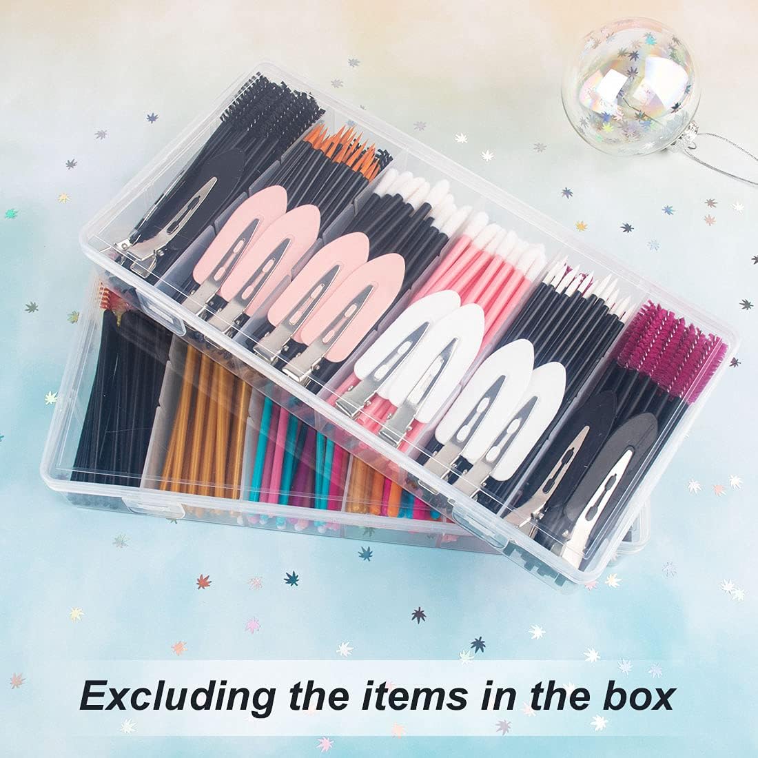 clear visible plastic storage box cosmetic tools storage box makeup tools fishing tackle accessory box organizer jewelry screws hardware accessories organizer box (2Pack) - Image 7