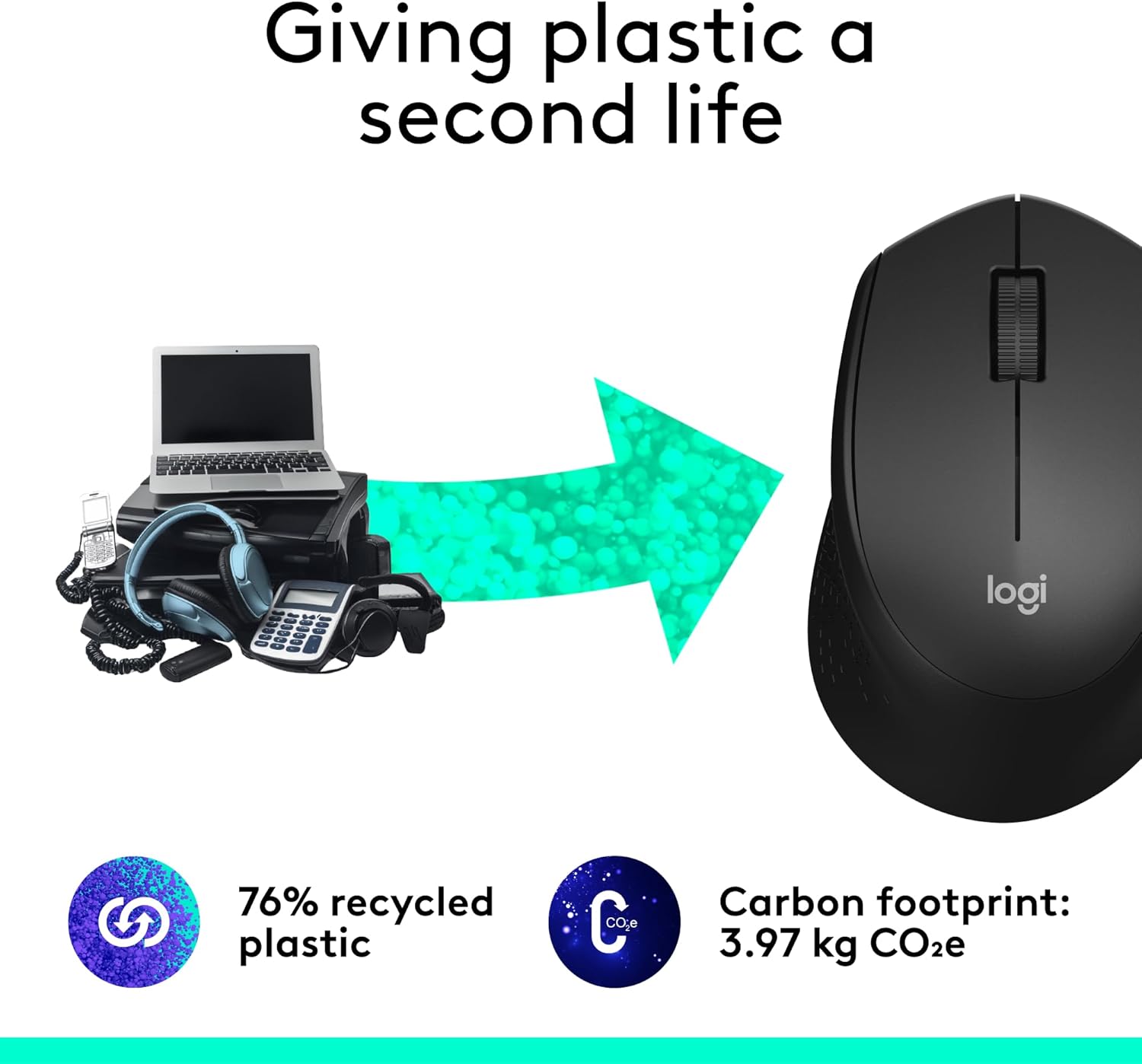 Logitech M330 Silent Wireless Mouse, 2.4GHz with USB Receiver, Optical Tracking, Quiet & Lightweight, Long Battery Life, for PC, Mac, Laptop, Chromebook - Black - Image 5