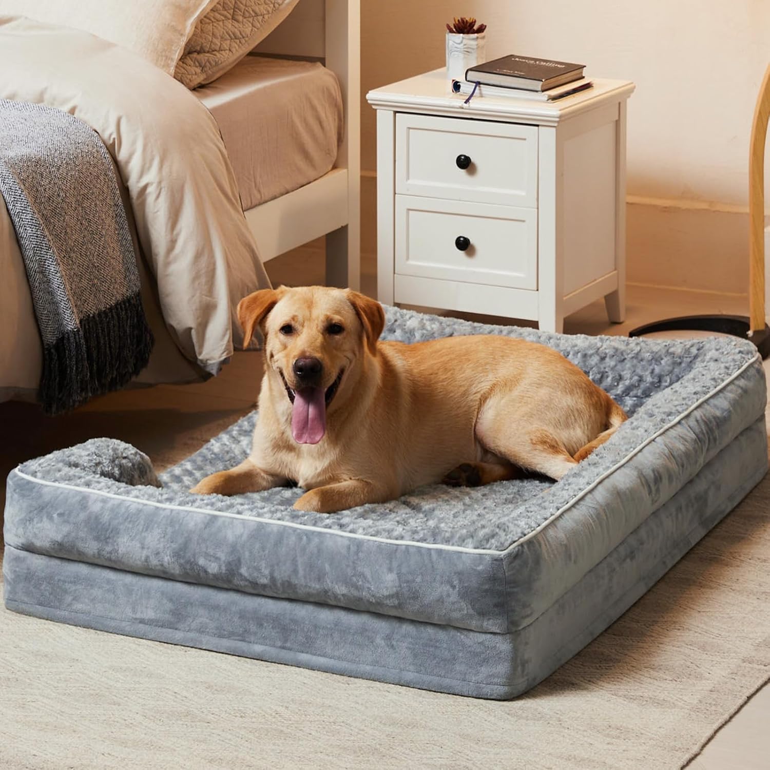 WNPETHOME Dog Beds for Large Sized Dogs, Washable Orthopedic Dog Couch Sofa Bed with Waterproof Lining & Non-Skid Bottom for Pet Sleeping - Image 7