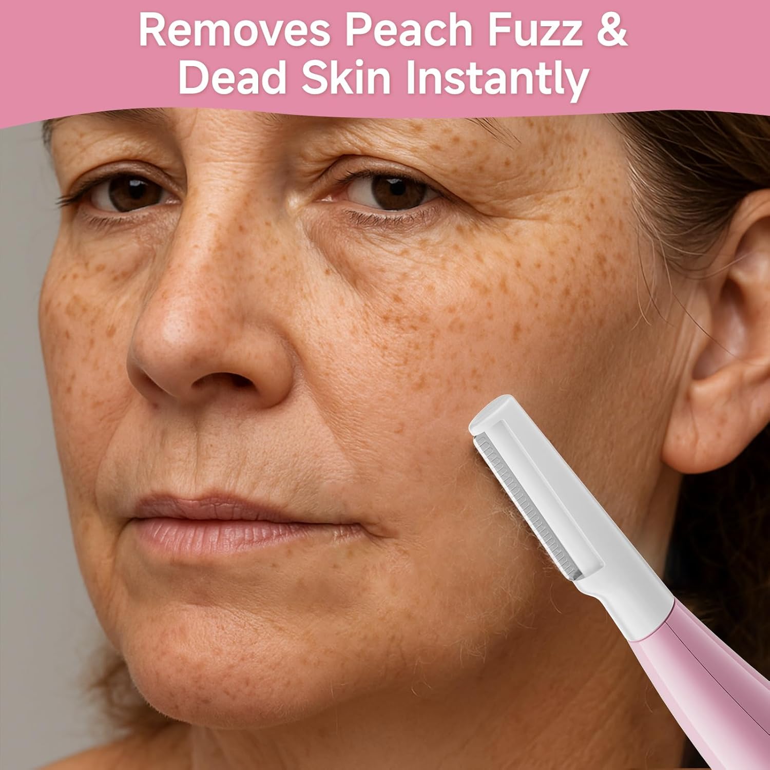 Sonic Dermaplane Razor for Women Face,Women’S Facial Exfoliation & Peach Fuzz Hair Removal System,Anti-Aging–3 Speeds–8 Dermaplaning Blades–Rechargeable,Sonic Dermaplaning Tool - Image 2