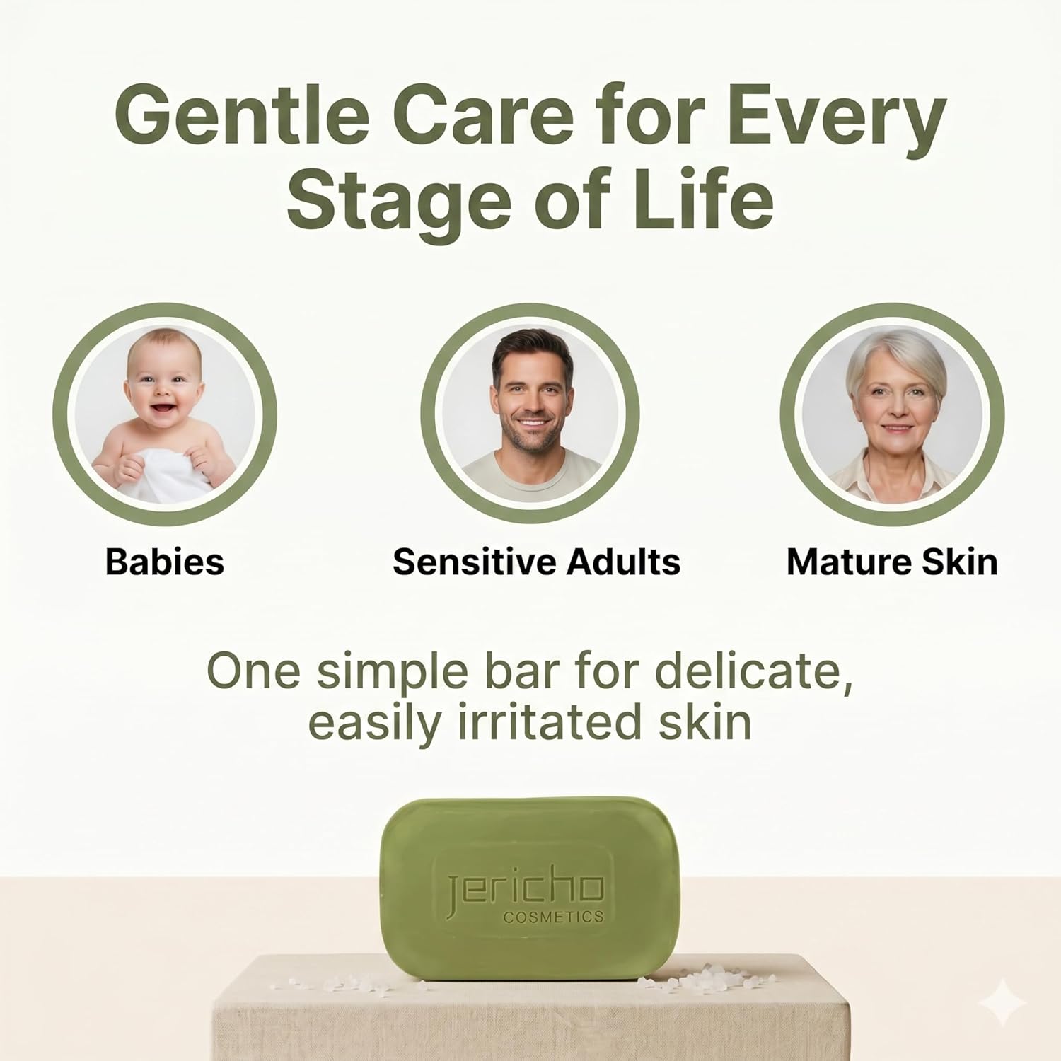 Jericho Olive Oil Soap Bar – 86% Pure Cold Pressed Natural Soap for Sensitive Skin, Face & Body – Fragrance Free, Palm Oil Free, Vegan Cleanser – 2 Bars 4.4 oz Each - Image 5
