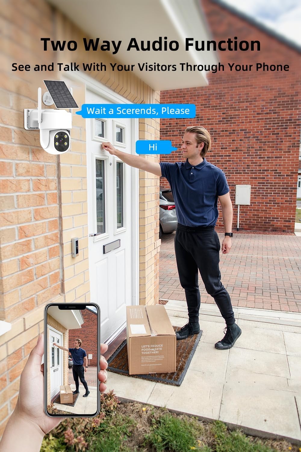 PTZ Security Cameras Wireless Outdoor Solar Powered, Pan Tilt 360 View 10 CH Ultra 4MP Home Security Camera System with 4 Cameras Human Detection Two Way Audio Color Night Vision 64G Storage - Image 8