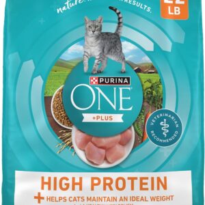 Purina ONE High Protein, Healthy Weight Plus Ideal With Chicken Dry Cat Food Formula – 22 lb. (Pack of 1)