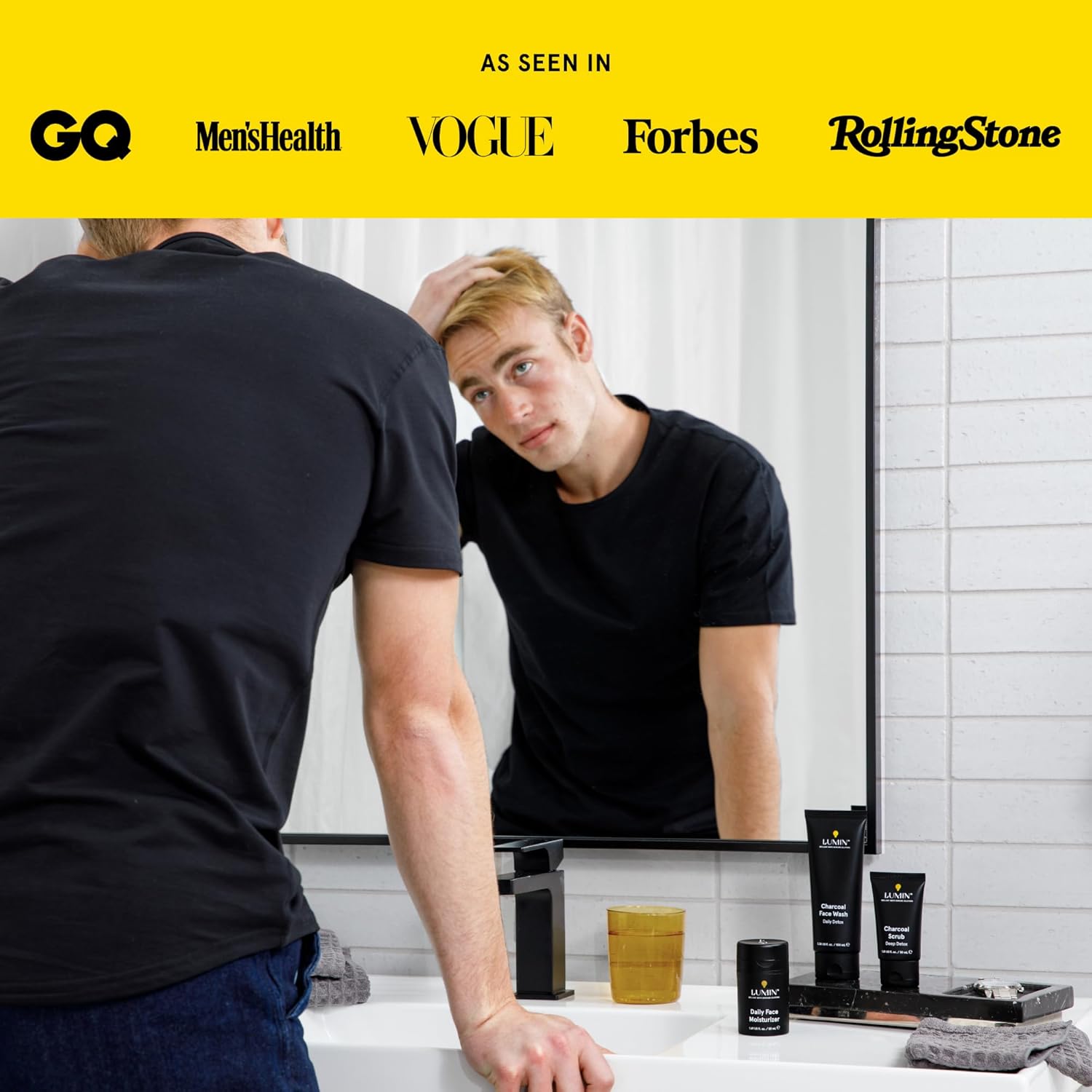 Lumin Charcoal Face Wash for Men – Daily Detox Cleanser, Hydrating Face Wash, Gently Removes Dirt & Oil, Unclogs Pores, Exfoliates, Refreshing Skincare for All Skin Types, 3.4oz - Image 6