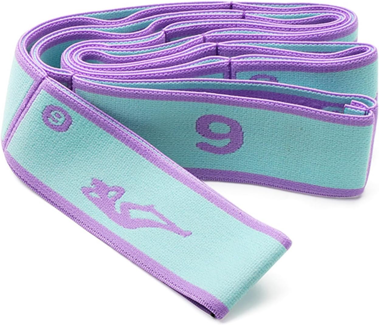 9 Loops Elastic Yoga Strap - Adjustable Stretching Band for Physical Therapy, Dance, Pilates & Gymnastics, Multi-Loop Exercise Band for Flexibility, Home Workout - Image 9