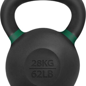 Yes4All Powder Coated Cast Iron Kettlebell Strength Training Kettlebells Weight Set for Full Body Workout, Home Gym