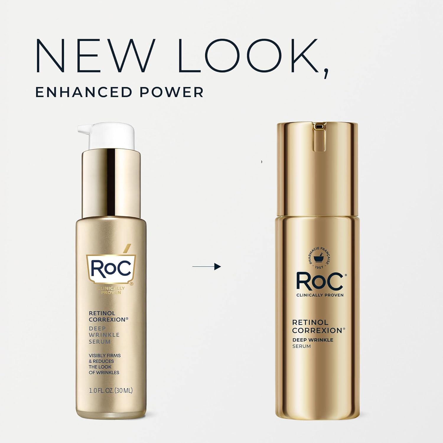 RoC Retinol Correxion Deep Wrinkle Retinol Face Serum with Ascorbic Acid, Anti-Aging Treatment for Fine Lines, Dark Spots, Post Acne Scars, 1 Oz (Packaging May Vary) - Image 2