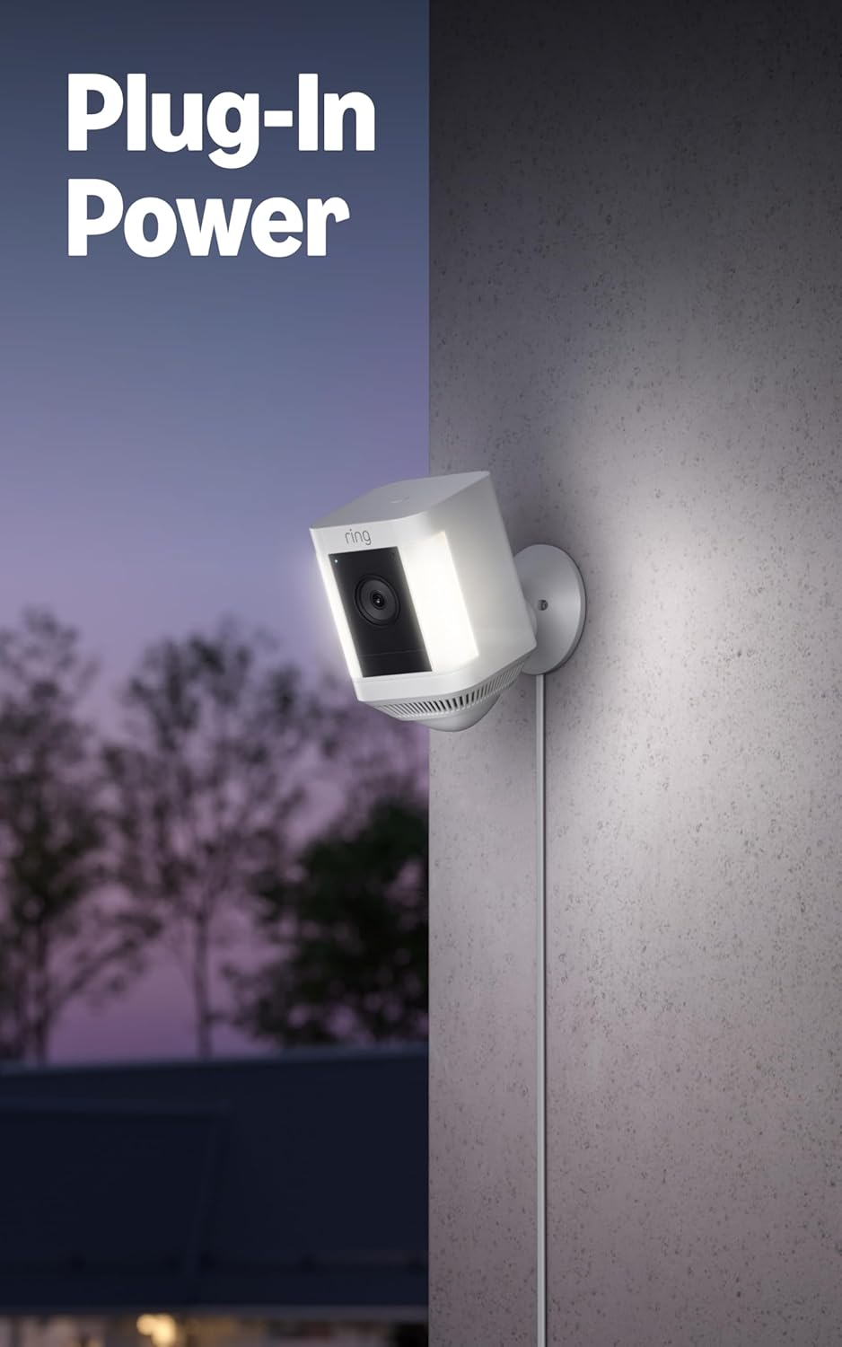Ring Spotlight Cam Plus, Battery (newest model), Home or business security with HD video, Two-Way Talk, Color Night Vision, and Security Siren, White - Image 4