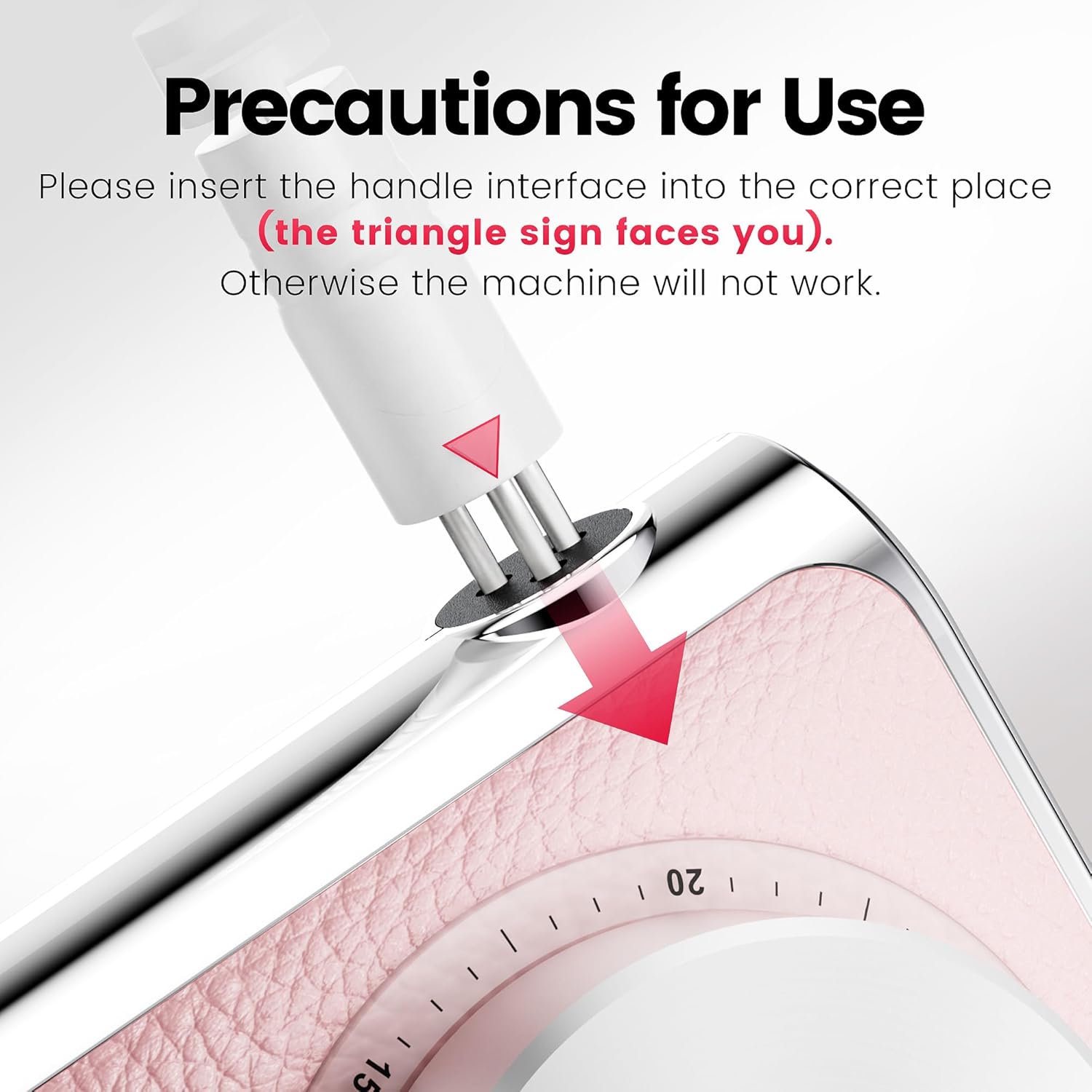 L'UGX Professional Nail Drill 30000RPM, Cordless Rechargeable Electric Nail File for Acrylic Nails Gel Polishing, Efile Nail Kit for Manicure Pedicure, Low Noise Low Vibration, 7Pcs Drill Bits, Pink - Image 6