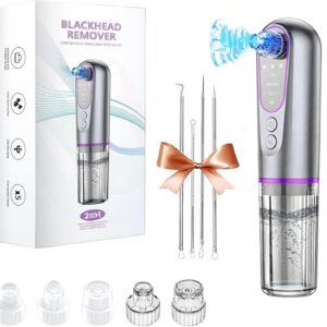 Blackhead Remover Suction Pore with Pore Vacuum Blackhead Remover Kit，5 Suction Heads & USB Charging Cable,Pimple Extractor,Pore Cleaner Machine for Facial Pore Cleansing for Women & Men