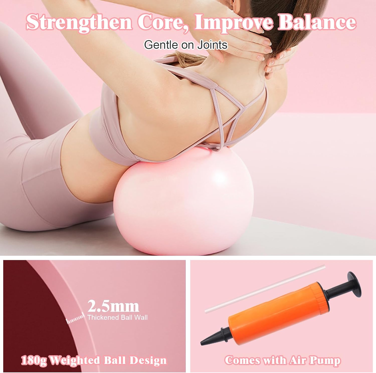Home Pilates Essentials Kit for Women, Complete 13-in-1 Pilates Equipment Ring and Ball Set with 5 TPE Resistance Bands, Ankle Weights, 8-Shaped Pull Band, Stretch Strap and Waterproof Bag - Image 5