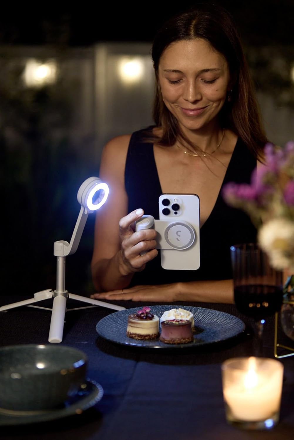 ShiftCam Travel and Creator Kit – MagSafe-Compatible Mobile Creator Bundle for iPhone and Android, Compact Phone Grip, Adjustable LED Light, Extendable Bluetooth Tripod for Vlogging - Image 9