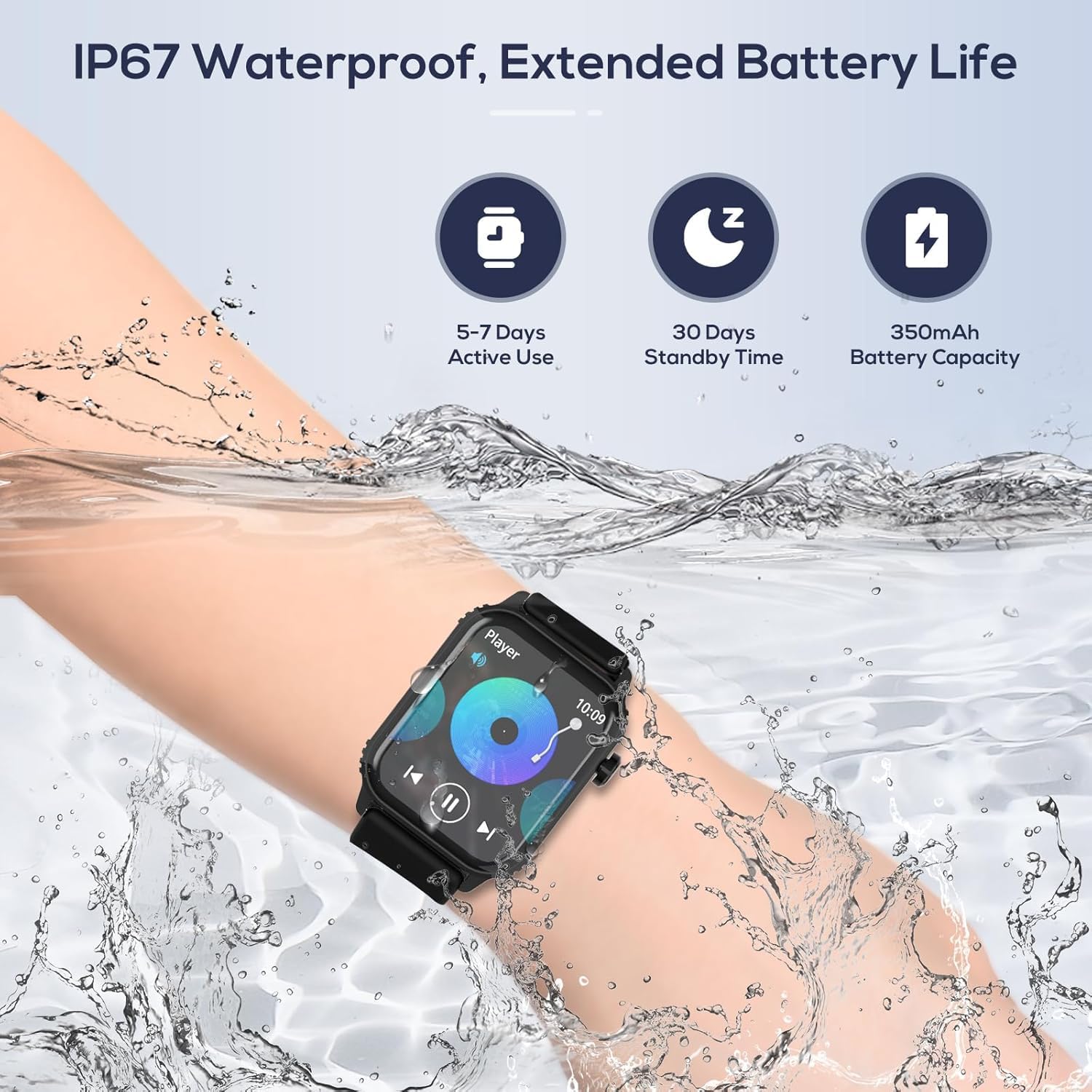 TRAUSI Smart Watch for Men, 120 Sports Modes Smartwatch with 1.83" HD, Alexa Built-in, Heart Rate/Sleep Monitor, IP67 Waterproof, Bluetooth Call & Music Control Fitness Watch for iPhone/Android Black - Image 6