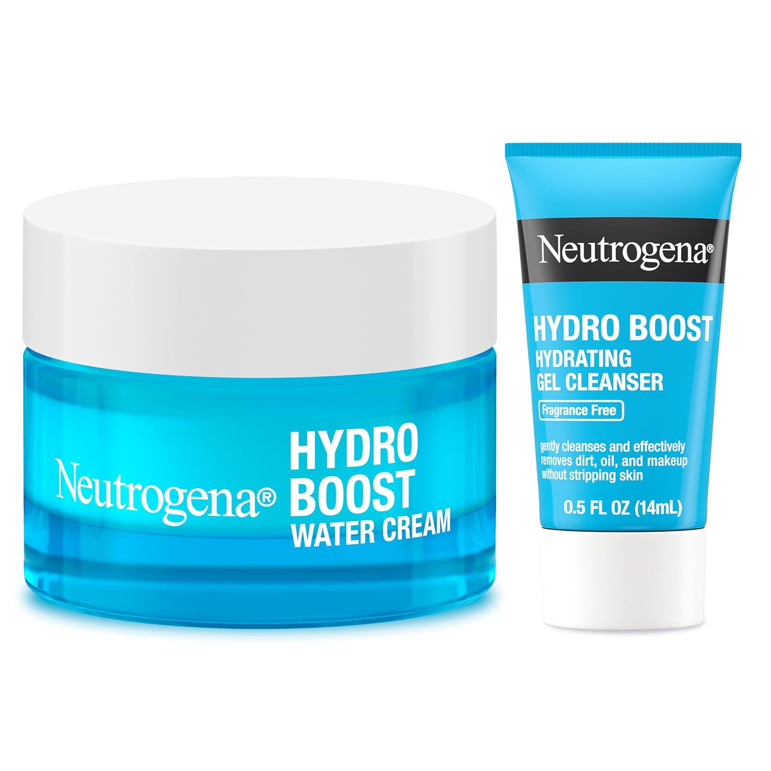 Neutrogena Hydro Boost Water Cream, 72 Hr Hydration for Normal/Extra Dry Skin, Fragrance Free, Face Moisturizer with Hyaluronic Acid, 1.7 oz. & Trial Size Hydro Boost Hydrating Gel Cleanser, 0.5 fl oz - Image 12