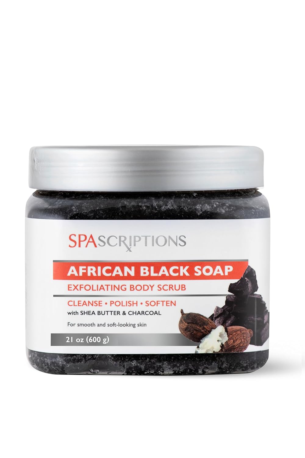 SpaScriptions African Black Soap Sugar Scrub - Detoxifying Body Scrub Exfoliator with Shea Butter & Charcoal, Ideal for Oily or Congested Skin, Supports Deep Pore Cleansing & Clarifying Skin, 21 oz - Image 9