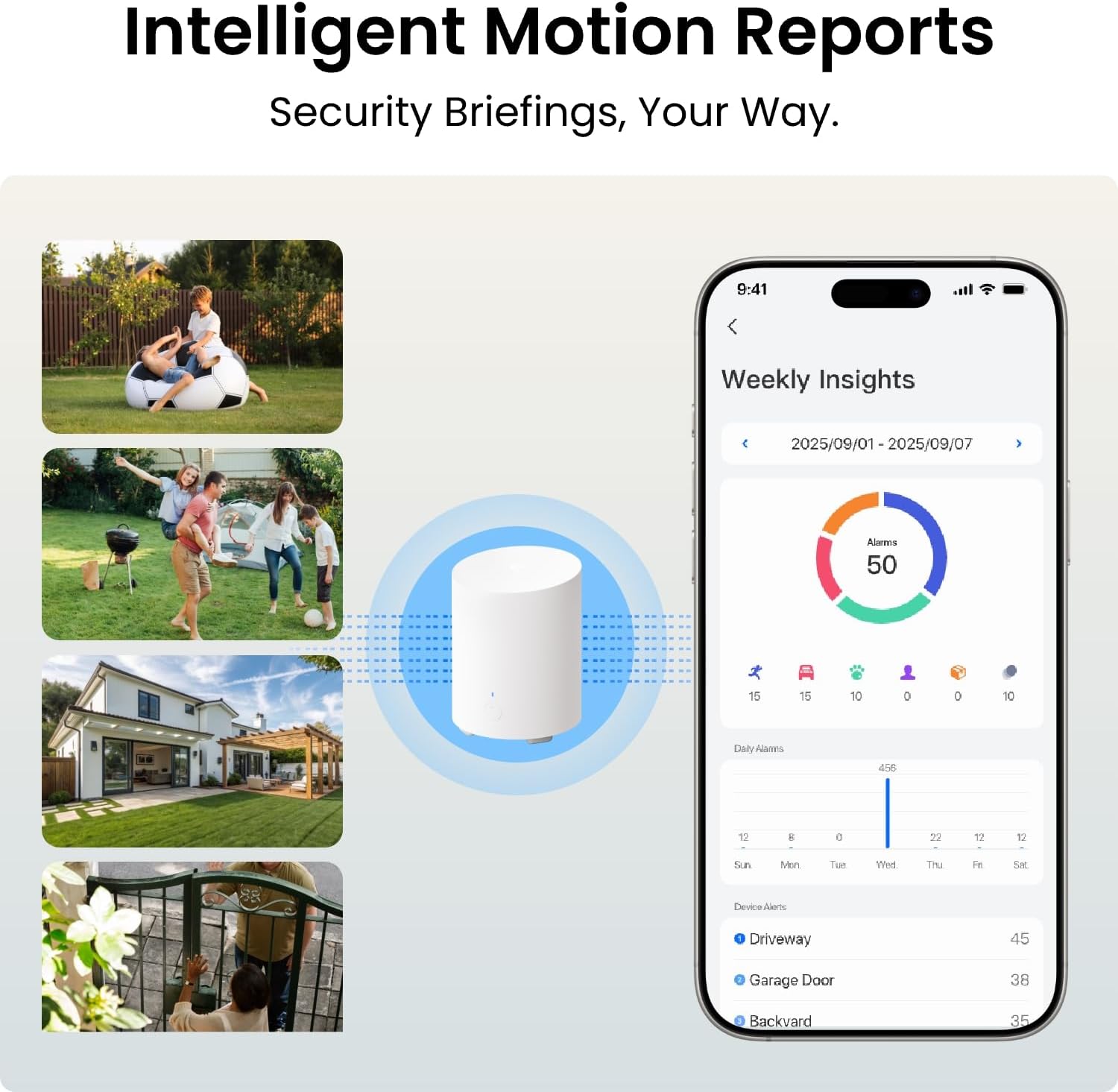 REOLINK 5MP Solar Security Cameras Wireless Outdoor, 360° Pan Tilt Auto-Tracking, Smart AI Detection, Up to 1TB Local Storage, 2.4/5GHz Dual-Band WiFi, Home Hub Mini with 4X Argus PT + Solar Panel - Image 9