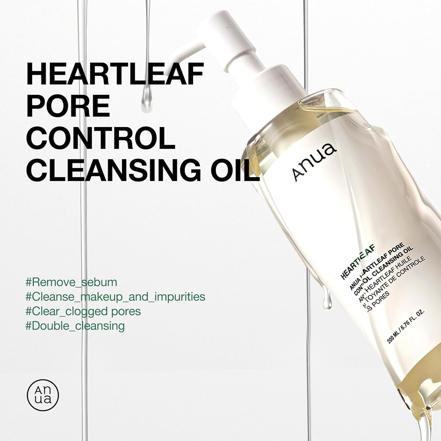 ANUA Double Cleansing Duo for Facial Cleansing, Heartleaf Pore Control Cleansing Oil & Quercetinol Deep Cleansing Foam, Makeup Remover Face Wash, Blackhead Care, Korean Skincare - Image 2