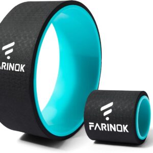 Yoga Wheel for Stretching & Flexibility to Help Back Aches & Tension, Deep Tissue Muscle Massage. Back Roller Wheel with Extra Cushion, Wider & Thickest Foam, Stretches and Strengthens Core Muscles