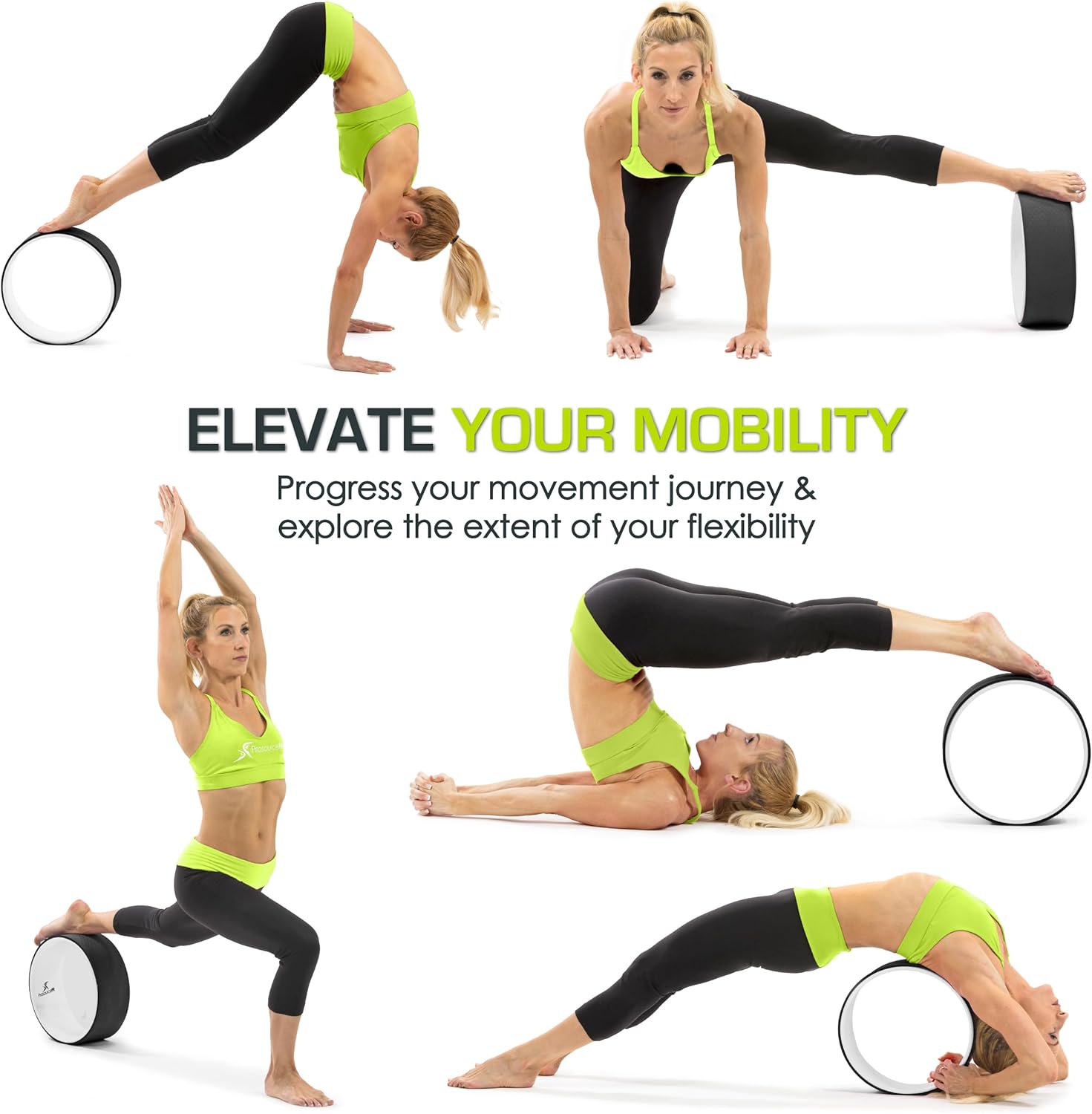 ProsourceFit Yoga Wheel Prop 12” for Improving Yoga Poses, Backbends, Flexibility, Balance, Stretching, Relaxation - Image 6