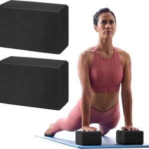 Gaiam Yoga Block – Supportive Latex-Free Eva Foam – Soft Non-Slip Surface with Beveled Edges for Yoga, Pilates, Meditation