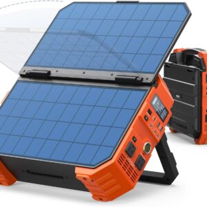 BLAVOR Portable Power Station 1600W (Peak 3200W), Built-in Solar Panel, 1024Wh LiFePO4 Battery, 100W USB-C Fast Charge, Solar Generator for Home Backup, Camping, Power Outages & RV