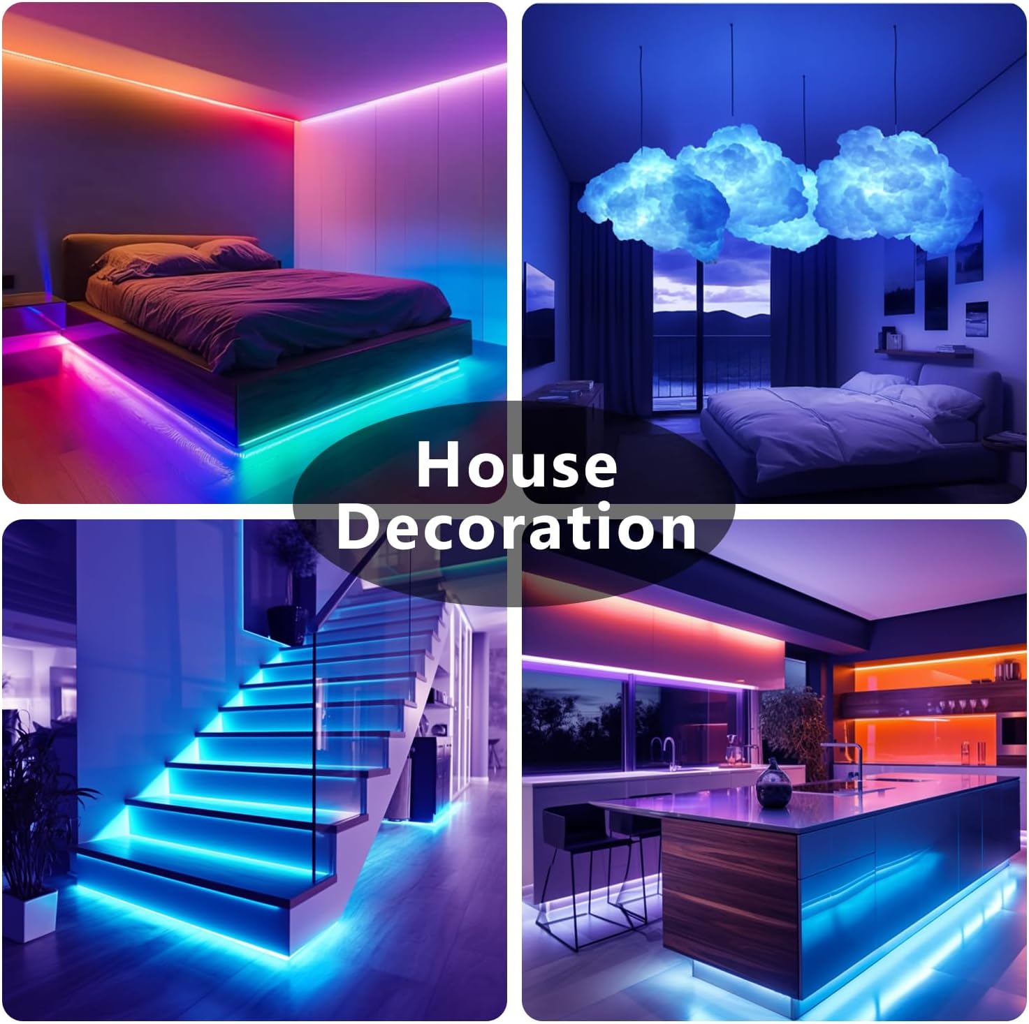 DAYBETTER LED Strip Lights 110ft, Smart Lighting Strips with App Remote Control, RGB Music Sync Color Changing Lights for Bedroom Kitchen Party Home Decor Luces led para cuarto (1 Roll) - Image 7