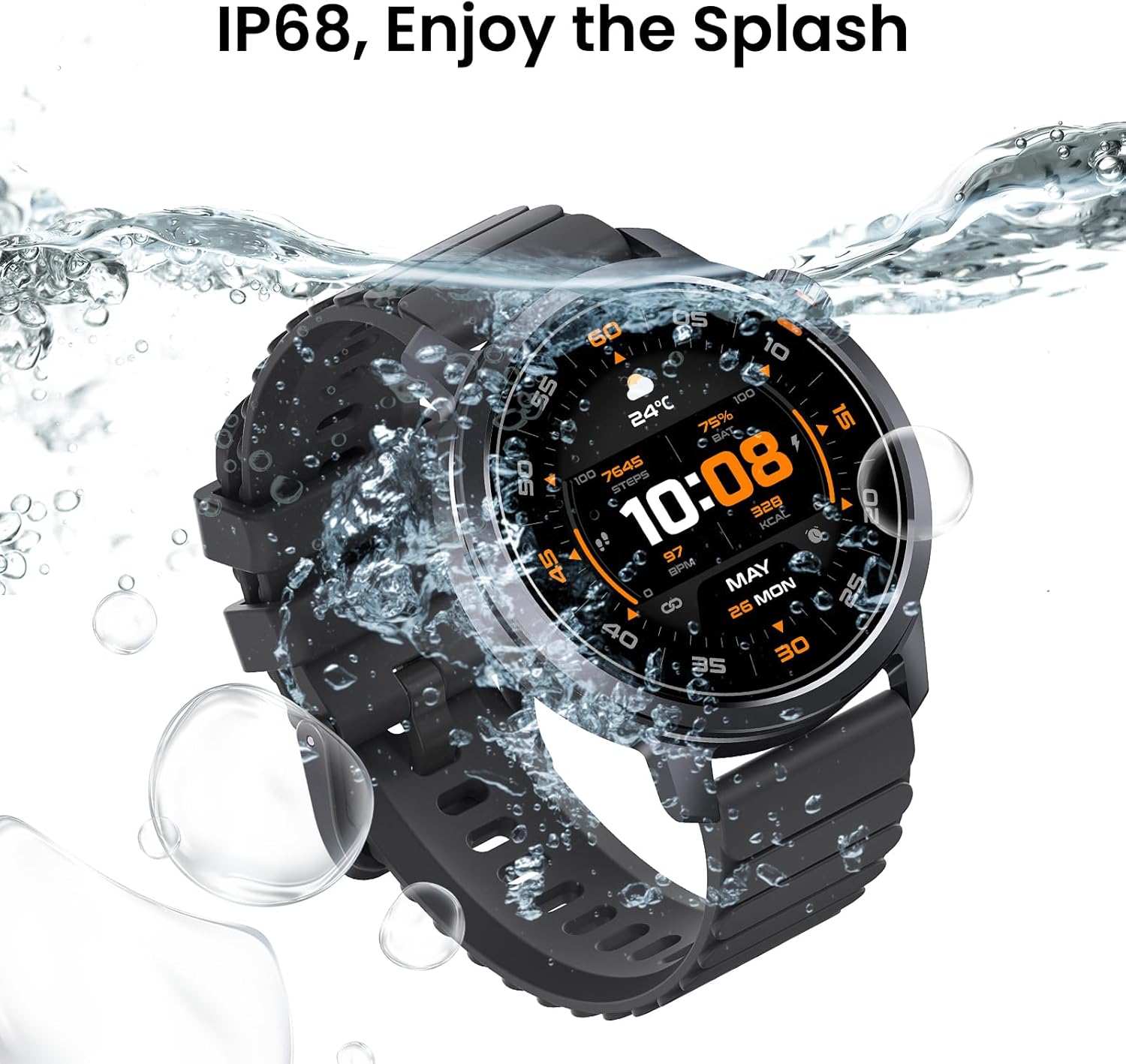 KOSPET Smart Watch for Men, 25 Days Battery, 1.43" AMOLED Smartwatch for iPhone&Android, IP68 Waterproof, 24/7 Heart Rate & Sleep Monitor, 170+ Sport Modes, Bluetooth Call (Answer/Make) - Image 7