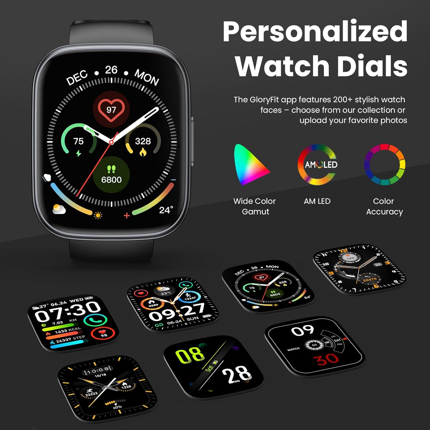 Smart Watch for Men Women (Answer/Make Call), 1.95" Touch Screen Fitness Watch with Heart Rate/Sleep Monitor, IP68 Waterproof Smartwatch for Android iOS, Activity Tracke with 120+ Sports Modes, Black - Image 6
