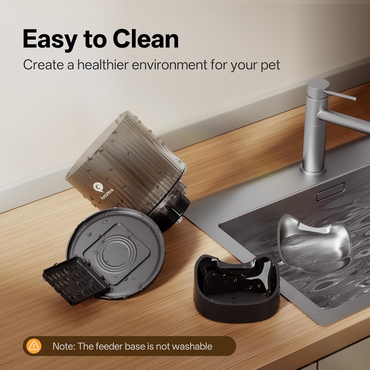 PETULTRA Automatic Cat Feeder WiFi- 5Ghz Cat Food Dispenser with APP Remote Control- Auto Pet Feeder for Small Dog Indoor- Easy to Set Up and Clean- Dual Power with Desiccant Bag& Stainless Steel - Image 7