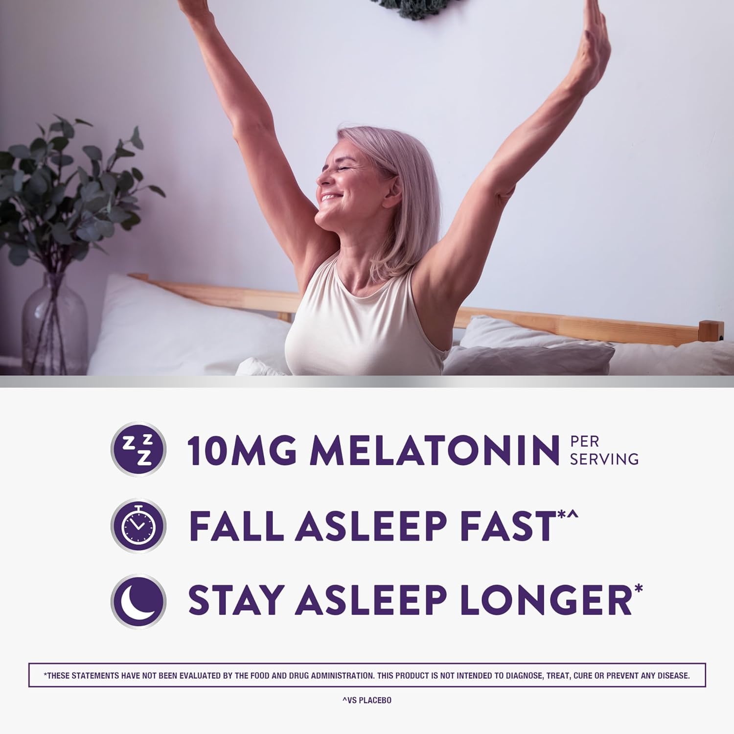 ZzzQuil Pure Zzzs Advanced Melatonin Gummies, Melatonin 10mg, Sleep Aid, with Chamomile & Lavender, Melatonin Sleep Gummies, Sleep Aids for Adults, Berry Flavored, 100 Sleep Gummies - Image 4