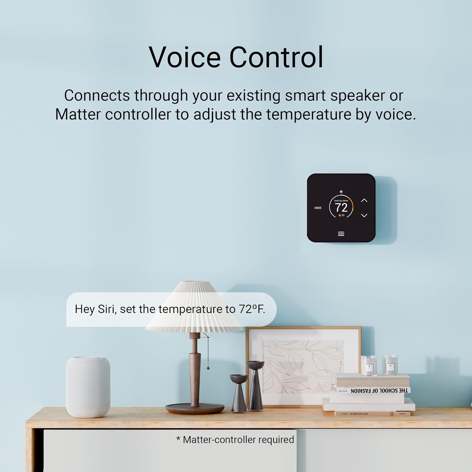 Lux TQ1 Smart Thermostat for Home, Programmable WiFi with Matter Protocol for Temperature Control, C-Wire or Power Bridge Required - Works with Apple Home and Google Home - termostato inteligente wifi - Image 6