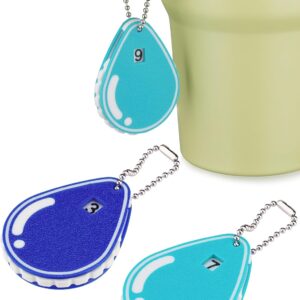 NiHome 2PCS Hydration Trackers, 3D Printed Daily Drink Water Reminder, Reusable Water Tracker for Fitness, Weight Loss, Water-Proof Cups Decor (Blue)
