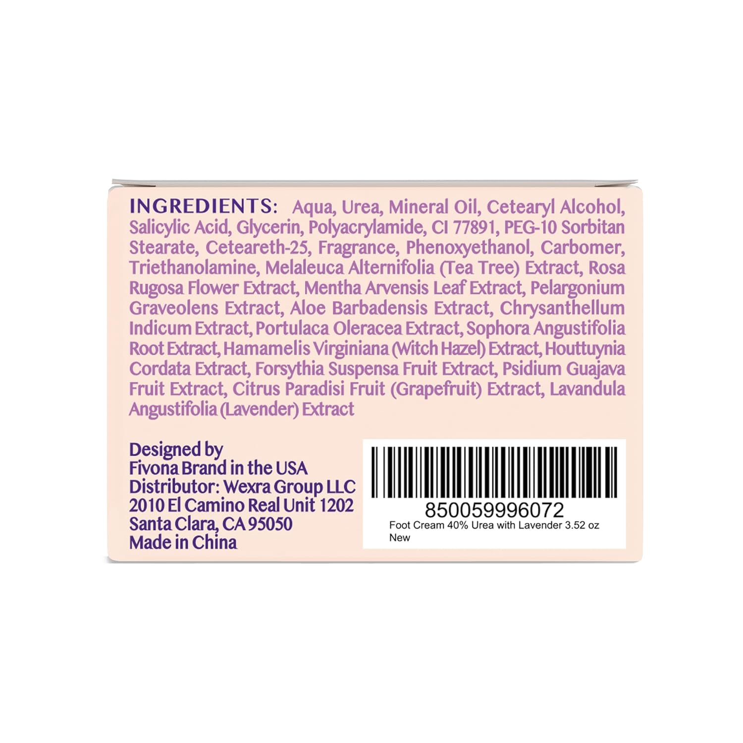 FIVONA 40% Urea Foot Cream for Dry Cracked Heels - Extra Strength Callus Softening Cream with 2% Salicylic Acid, Tea Tree & Lavender, 100g (3.5 oz) - Image 9