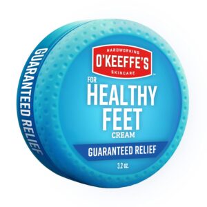 O’Keeffe’s for Healthy Feet Foot Cream – 3.2 oz Jar (1 Pack) – Guaranteed Relief for Extremely Cracked, Dry Feet, Repairing Skincare, Instantly Boosts and Retains Moisture Levels
