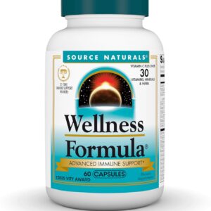 Source Naturals Wellness Formula Bio-Aligned Vitamins & Herbal Defense for Immune System Support – Dietary Supplement & Immunity Booster – 60 Capsules