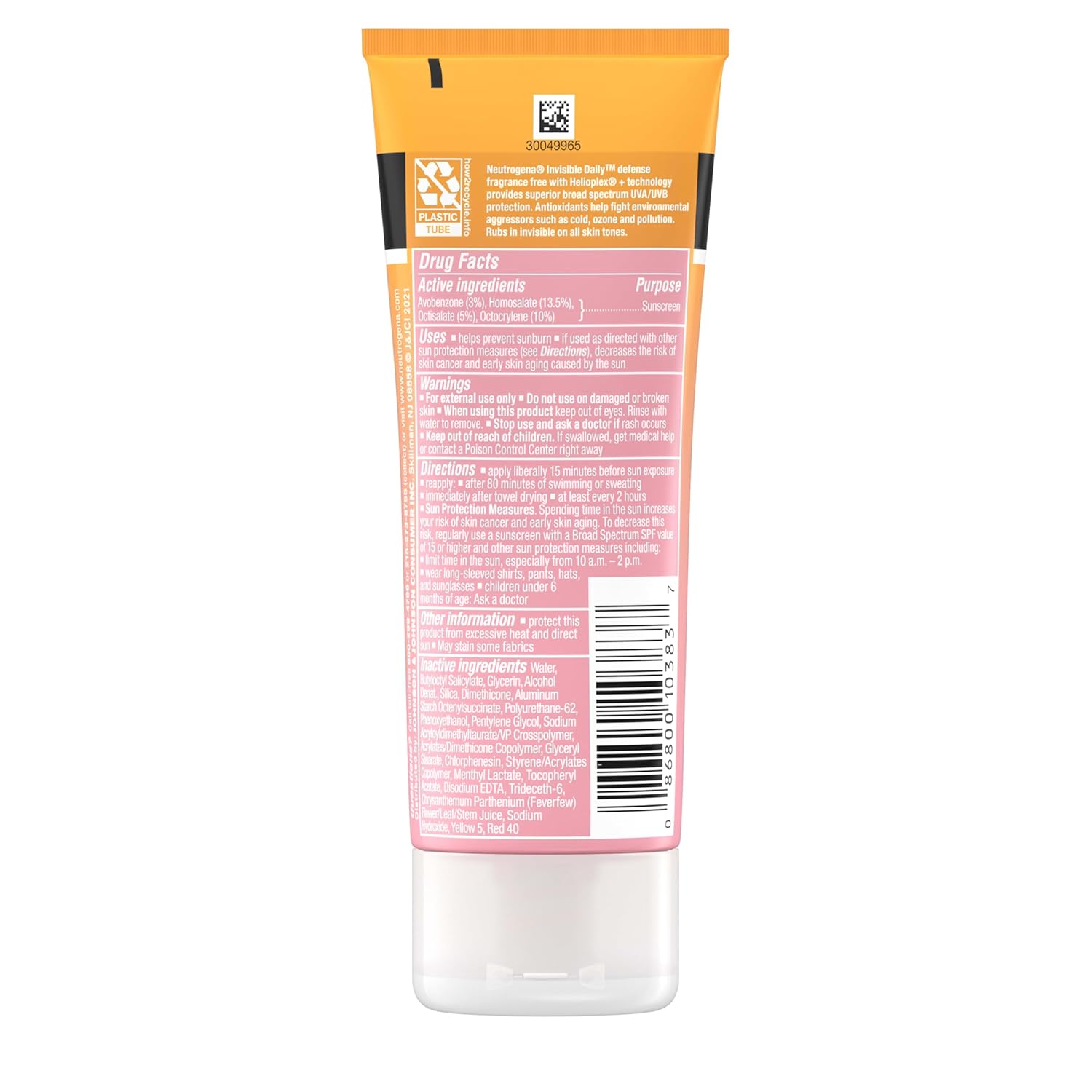 Neutrogena Invisible Daily Defense Fragrance-Free Sunscreen Lotion, Broad Spectrum SPF 60+, Oxybenzone-Free & Water-Resistant, Sun & Environmental Aggressor Protection, 3.0 fl. oz - Image 9