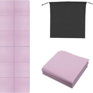 Foldable Yoga Mat Thick Non-Slip TPE Exercise Mat Packable Travel Yoga Mat with Carrying Bag Ideal for Yoga, Pilates, Workout & Home/Gym Fitness