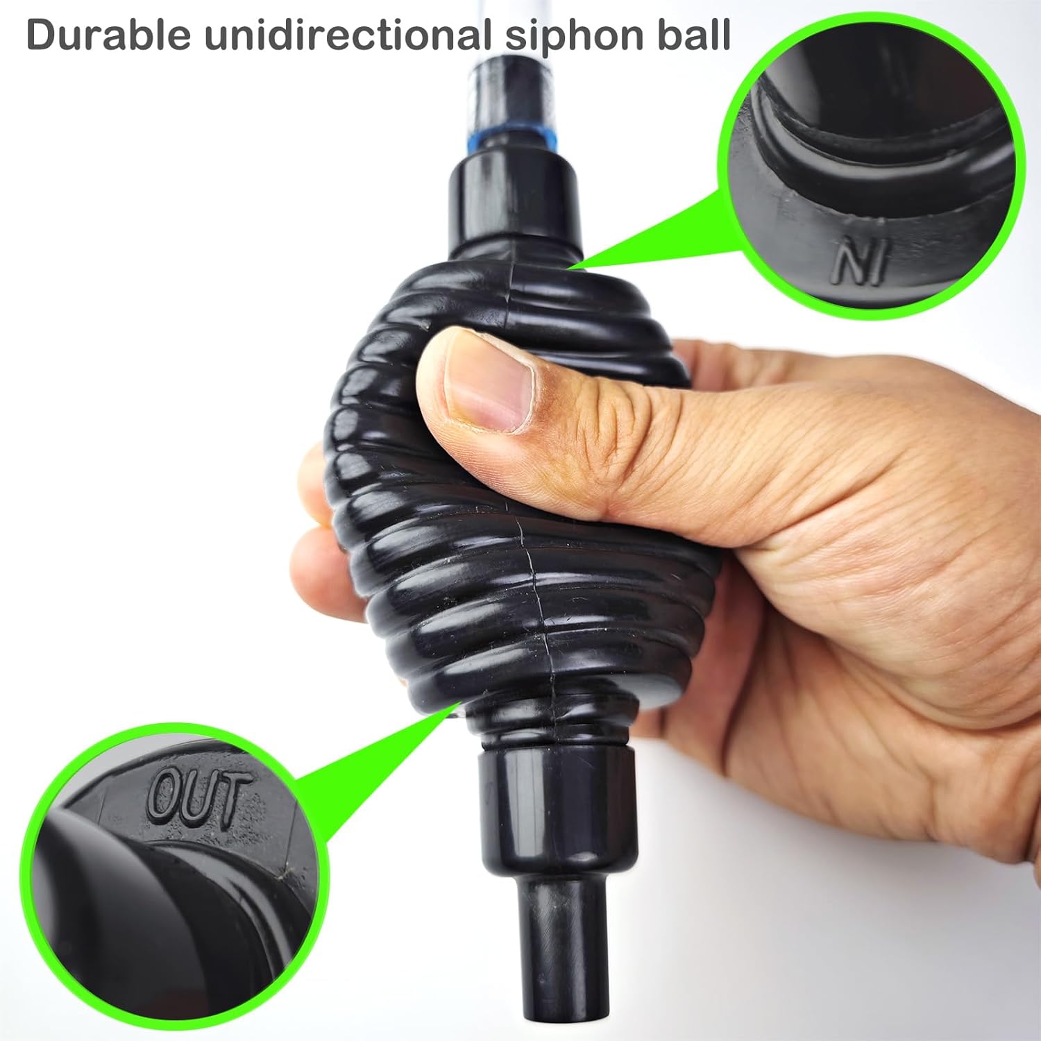 4.3ft Fish Tank Cleaner Aquarium Siphon Gravel Vacuum for Aquarium Fish Tank Changing Water Cleaning Gravel and & Sand - Image 4