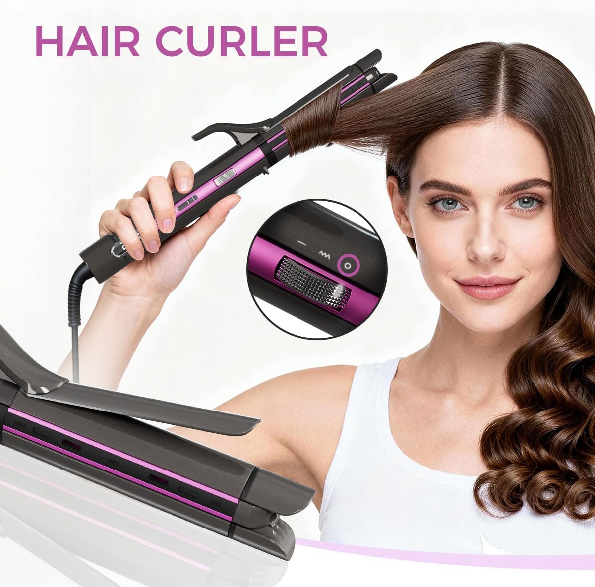 3 in 1 Hair Straightener, Curling Iron, Flat Iron & Hair Crimper Tool – Ceramic Plates, Dual Voltage,PRITECH Professional Hair Tool Fast Heating Hair Styling Tool for Women, Salon or Travel Use - Image 4
